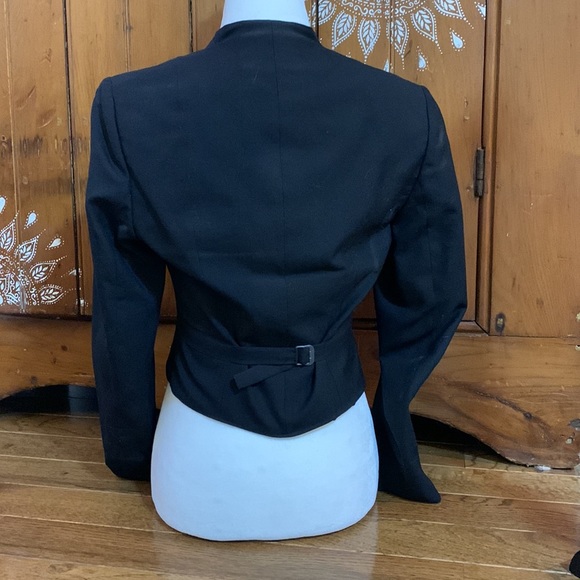 Fitted, lined black court waistcoat jacket. - Picture 2 of 8